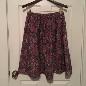 Velvety Multicolor Paisley Skirt